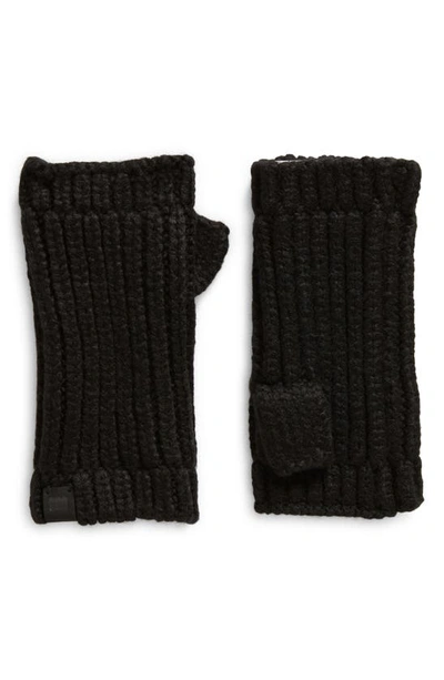Shop Ugg Chunky Fingerless Gloves In Black