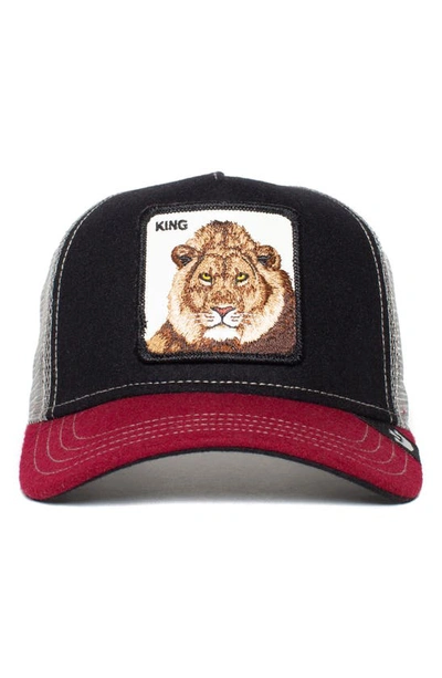 Shop Goorin Bros Circwool Of Life Lion Patch Trucker Hat In Black