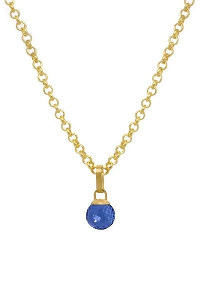 Shop Dean Davidson Manhattan Pendant Necklace In Midnight Blue/gold