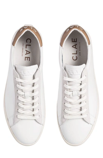 Shop Clae Bradley California Sneaker In White/ Camelleather