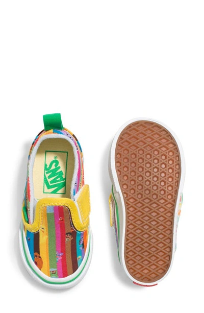 Shop Vans Kids' X Sesame Street Slip On Sneaker In Yellow Multi