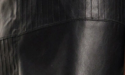 Shop Desigual Sleeveless Faux Leather Dress In Black