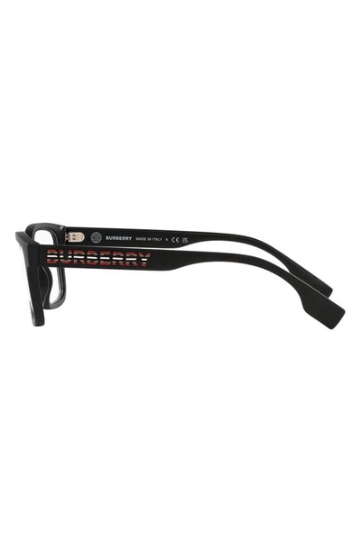 Shop Burberry Charlie 57mm Square Optical Glasses In Matte Black