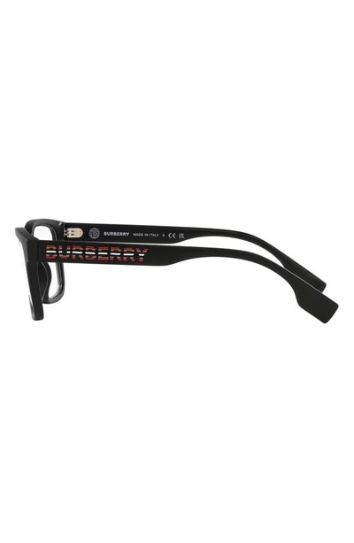 Burberry Charlie 57mm Square Optical Glasses In Matte Black