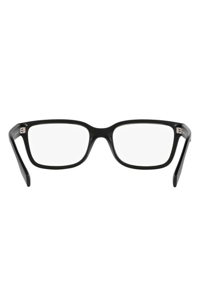Burberry Charlie 57mm Square Optical Glasses In Matte Black