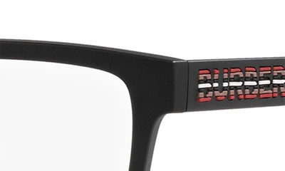 Burberry Charlie 57mm Square Optical Glasses In Matte Black