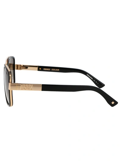 Shop Dsquared2 Sunglasses In Rhlha Gold Black