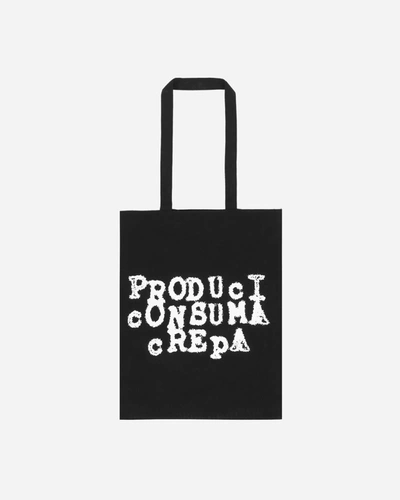 Shop Slam Jam Cccp Produci Consuma Crepa Tote Bag In Black