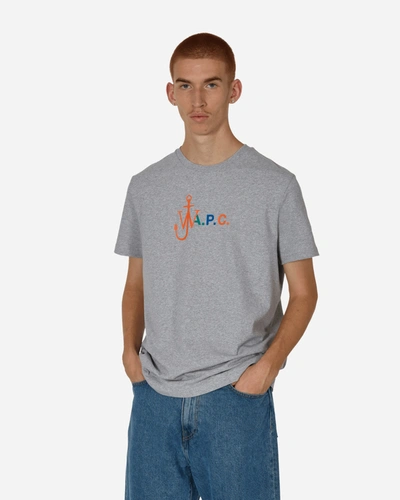 Shop Apc Jw Anderson Anchor T-shirt In Grey