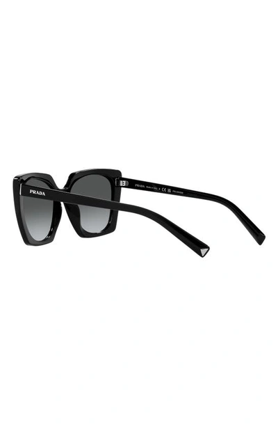 Shop Prada 54mm Gradient Polarized Square Sunglasses In Black