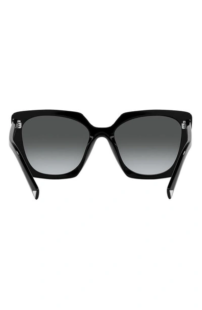 Shop Prada 54mm Gradient Polarized Square Sunglasses In Black