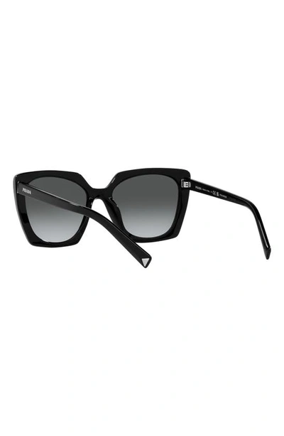 Prada 54mm Gradient Polarized Square Sunglasses In Black