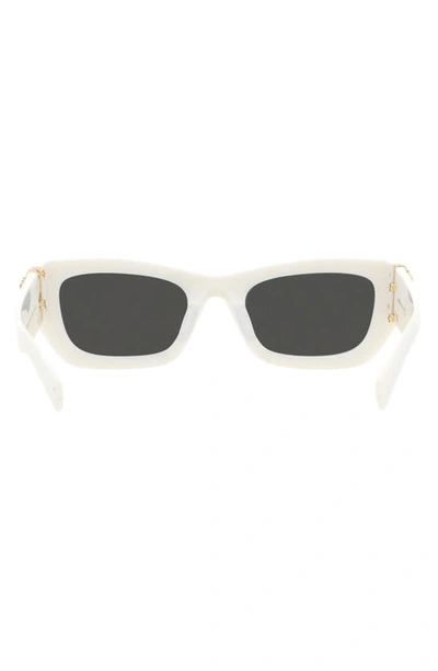 Miu Miu Womens White Mu 09ws Rectangle-frame Acetate Sunglasses In White