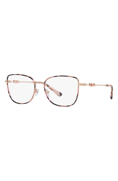 Michael Kors Empire 54mm Square Optical Glasses In Rose Gold