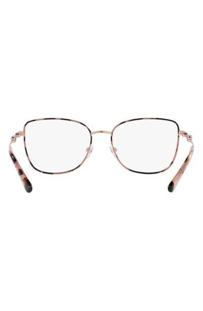 Shop Michael Kors Empire 54mm Square Optical Glasses In Rose Gold