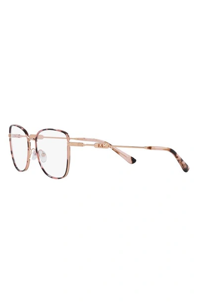 Shop Michael Kors Empire 54mm Square Optical Glasses In Rose Gold