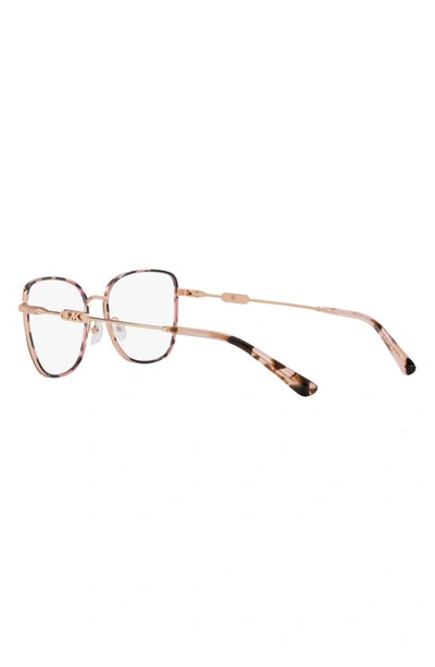 Shop Michael Kors Empire 54mm Square Optical Glasses In Rose Gold