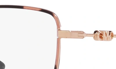 Shop Michael Kors Empire 54mm Square Optical Glasses In Rose Gold