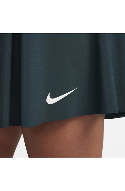 Shop Nike Club Dri-fit Skirt In Deep Jungle/ White