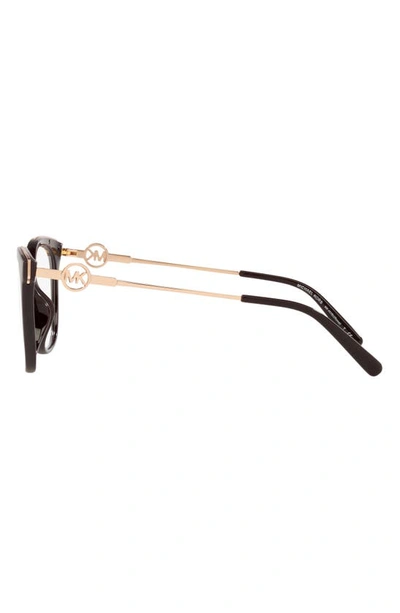 Shop Michael Kors 54mm Square Optical Glasses In Cordovan