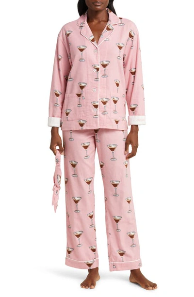 Shop Pj Salvage Cotton Flannel Pajamas In Vintage Pink