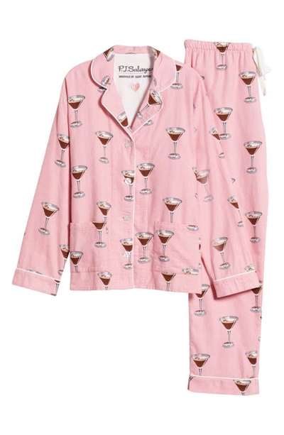 Shop Pj Salvage Cotton Flannel Pajamas In Vintage Pink