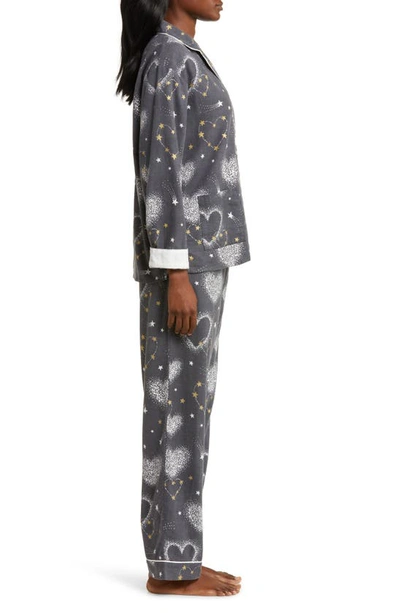 Shop Pj Salvage Cotton Flannel Pajamas In Pewter