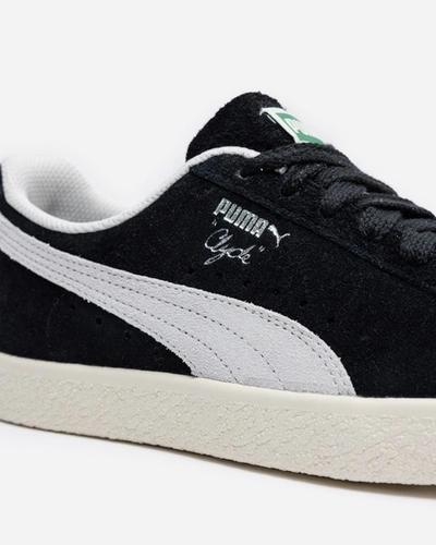 Shop Puma Clyde Hairy Suede In Black