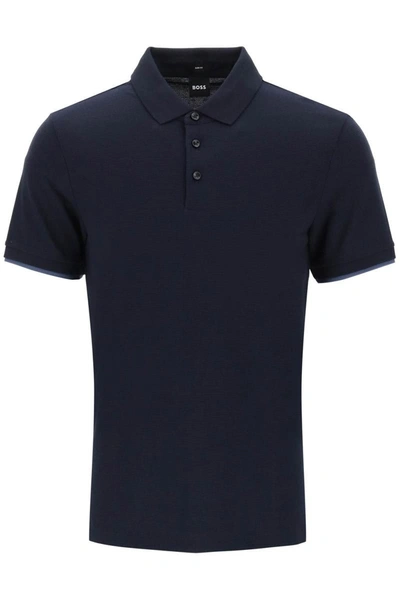 Shop Hugo Boss Boss Phillipson Polo Shirt In Blue