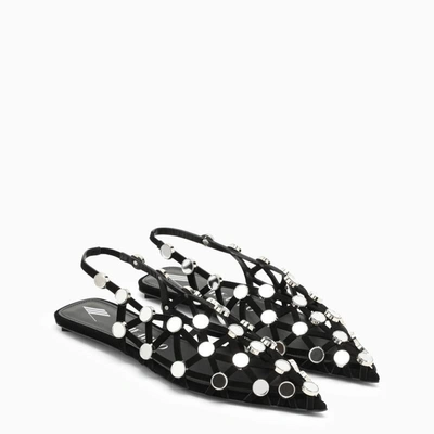 Attico Grid Ballerina In Black