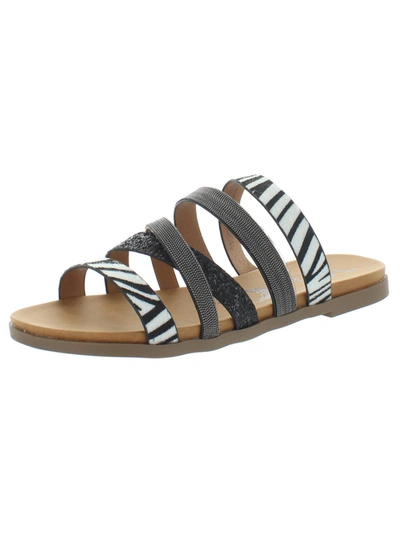 Shop Very G Ginger 2 Womens Zebra Print Slide Strappy Sandals In Multi