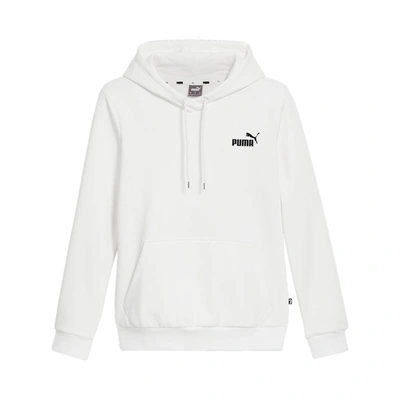 Shop Puma Women's Essentials Small Logo Hoodie In White