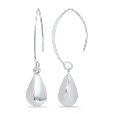 Max + Stone Sterling Silver Tear Drop Wire Dangle Earrings In Silver