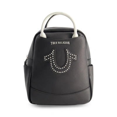 Shop True Religion Studded Horseshoe Mini Backpack In Black