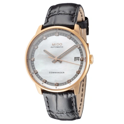 Shop Mido Women's Commander Ii 33mm Automatic Watch In Black