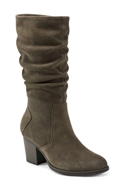 Earth Women's Vine Narrow Calf Block Heel Boots In Muschio