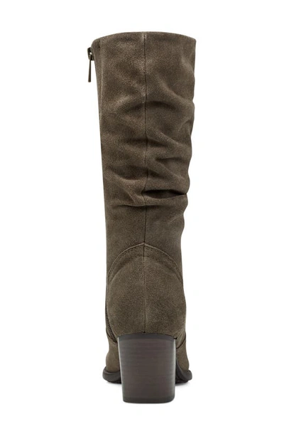 Earth Women's Vine Narrow Calf Block Heel Boots In Muschio