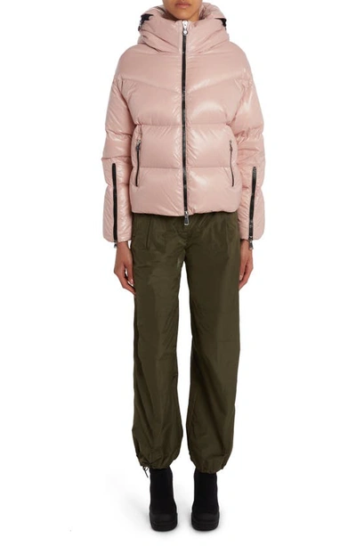Shop Moncler Huppe Nylon Down Puffer Jacket In Pink