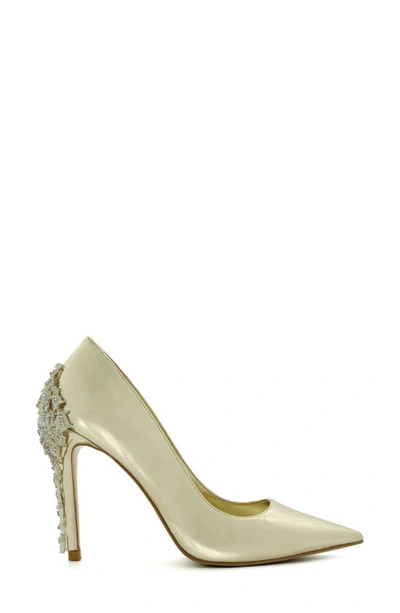 Shop Dune London Audleys Pointed Toe Pump In Gold