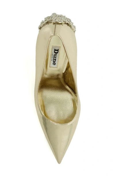 Shop Dune London Audleys Pointed Toe Pump In Gold