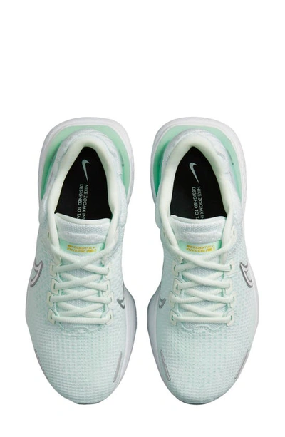 Shop Nike Zoomx Invincible Run Flyknit 2 Running Shoe In Barely Green/ Metallic Silver