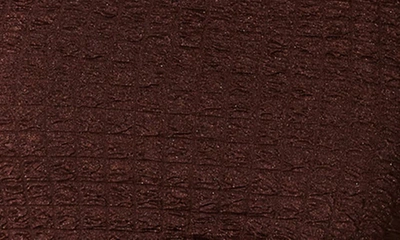 Shop Astr Puff Shoulder Textured Knit Crop Top In Brown