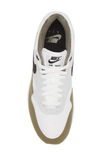 Shop Nike Air Max 1 Sneaker In White/ Black/ Platinum/ Olive