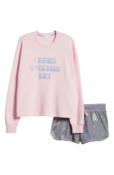 Shop Pj Salvage Vitamin Ski Short Pajamas In Grey