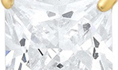 Queen Jewels 10k Gold Princess Cut Cubic Zirconia Stud Earrings In Gold/4mm