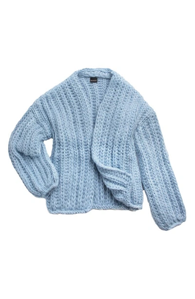 Shop Saachi Chunky Knit Cardigan In Blue