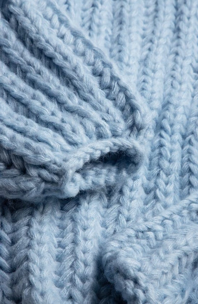 Saachi Chunky Knit Cardigan In Blue