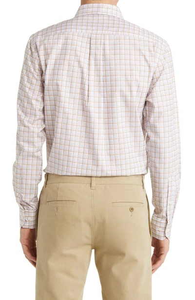 Shop Scott Barber Luxury Textured Tattersall Button-down Shirt In Pink