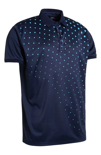 Shop Abacus Henry Dot Golf Polo In Navy