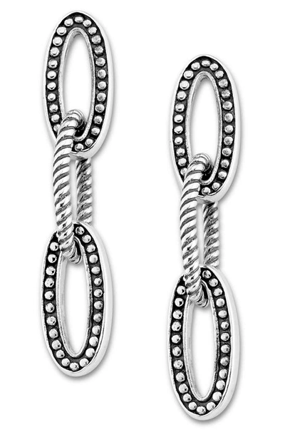 Shop Samuel B. Chain Link Linear Drop Earrings In Silver